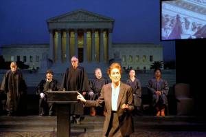 Photos by Kira Erickson/South Whidbey Record
Teresa Hess plays Sarah Weddington, the attorney who argued Roe v. Wade.