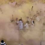 Photo by John Fisken
Oak Harbor High School had its homecoming football game on Oct. 7 at Wildcat Memorial Stadium. As has been tradition since 2015, students throw powder into the air to celebrate the event.