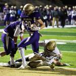 Photo by John Fisken
Oak Harbor senior Barrett Schmall evades a tackle at the Nov. 4 game against Lakewood. The Oak Harbor varsity football team lost their home non-conference game against Lakewood with a score of 14-12. The team is 2-8 overall so far this season.