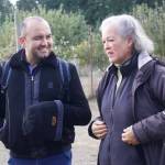 Photo by Rachel Rosen/Whidbey News-Times
Bekjzod Azamov, who facilitated the delegation, works at the office of American Councils for International Education in Tashkent. He speaks with Jennifer Carlson, lead educator at South Whidbey Tilth.