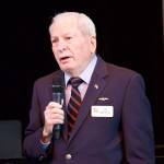 Photo by Rachel Rosen/Whidbey News-Times
Retired Navy Capt. John Patton was the guest speaker at this years Oak Harbor Community Veterans Day ceremony.