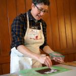 Photo by David Welton
Arjai Allred demonstrates different ways to shape endless possibility cookie dough, a recipe Allred created, at a holiday baking class in Greenbank Nov. 12.