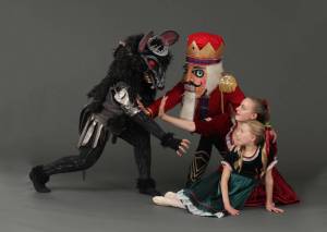 Photo by Michael Stadler
From left, Tay Pitts plays the Rat Queen, Melyssa Smith plays the Nutcracker and Tabitha Metts and Stella Jung play Clara.