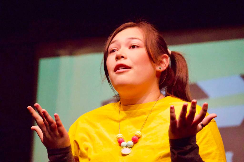 Photo by Rachel Rosen/Whidbey News-Times
Elizabeth Lo first acted at the Whidbey Playhouse in Grease. In How to Eat Like a Child, she performs her first solo.