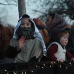 Photo by Karina Andrew/Whidbey News-Times
A pair of young shepherds ride in a parade nativity in Coupeville.