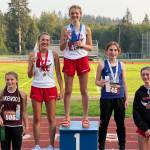 Photo provided
Reed Atwood (second from right) placed 3rd at the Cascade League Championship held at South Whidbey High School with a time of 12 minutes, 2 seconds.