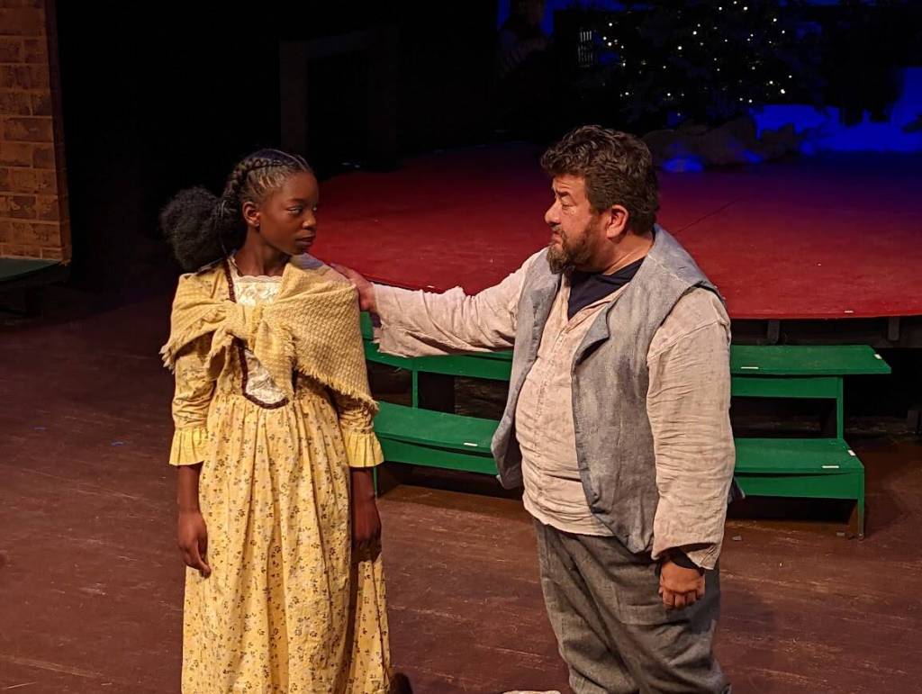 Photo by Tyler Raymond/WICA
Rachel Sullivan as Graysha Douglas and John Maccarro as Nicholas van Kees in Twas the Night Before Christmas - 1776.