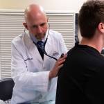 Photo submitted
Dr. Nick Perera examines a patient at the WhidbeyHealth emergency department.