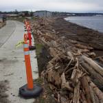 Photo by Rachel Rosen/Whidbey News-Times
Three and a half feet of sloped shoreline at Windjammer Park was washed away due to last weeks flooding.