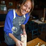 Chef Courtney Storer makes pasta from scratch at Captain Whidbey Inn on Thursday afternoon. (Photo by David Welton)