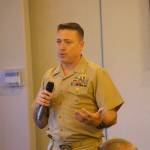 Photo by Rachel Rosen/Whidbey News-Times
Cmdr. Tim Oswald, executive officer of Naval Air Station Whidbey Island, gave a talk on Chinas global influence at the Military Officers Associations January meeting.