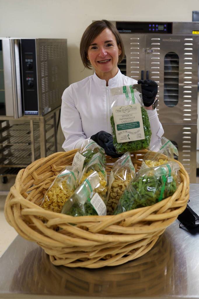 Aurora Echos pasta comes in all shapes, including fettuccine, rigatoni and campanelle.