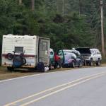 Photo by Rachel Rosen/Whidbey News-Times
Two clusters of RVs and vehicles are permanently parked on either side of Hoffman Road.