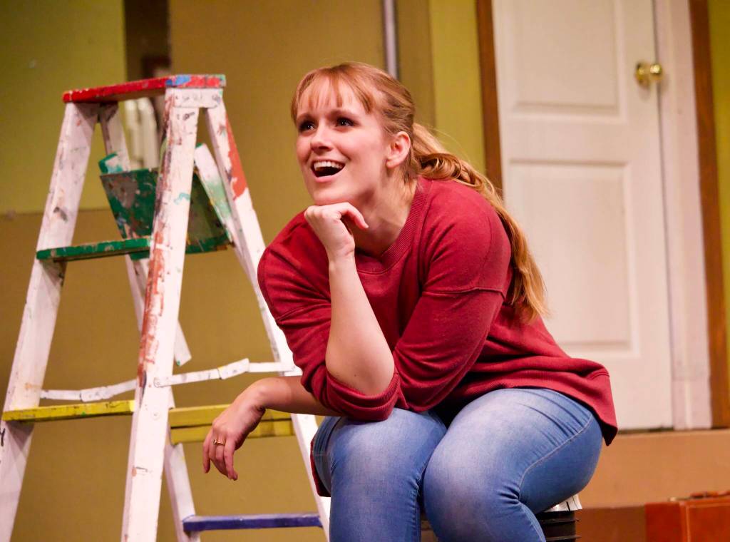 Photo by Rachel Rosen/Whidbey News-Times
The Whidbey News-Times own Karina Andrew stars as Corie, the free-spirited female lead of Barefoot in the Park.