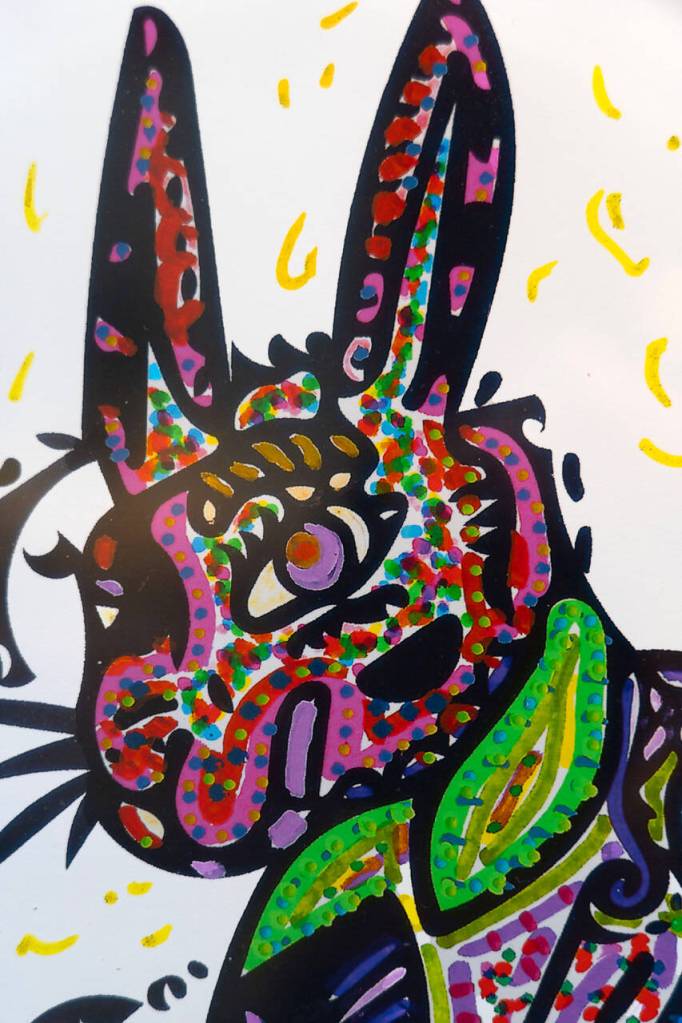 Photo by David Welton
Brer Rabbit makes an appearance in a piece that alludes to the tale of Alice in Wonderland and includes jazz musician Alice Coltrane.