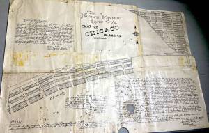 Photos courtesy of Island County Historical Society
Original plat map for Whidbey's "Little Chicago"