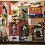 Scrap Judgment, a collage by Lisa Mitchell, Luanne Seymour, Hannah Hunter, Steve Ready and Laura Stangel Schmidt.