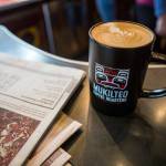A latte at Mukilteo Coffee Roasters on Oct. 10, 2018 in Langley, Washington. (Olivia Vanni / The Herald)