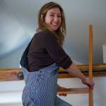 A ladder leads to Gabbi Korrows artistic loft space. (Photo by David Welton)