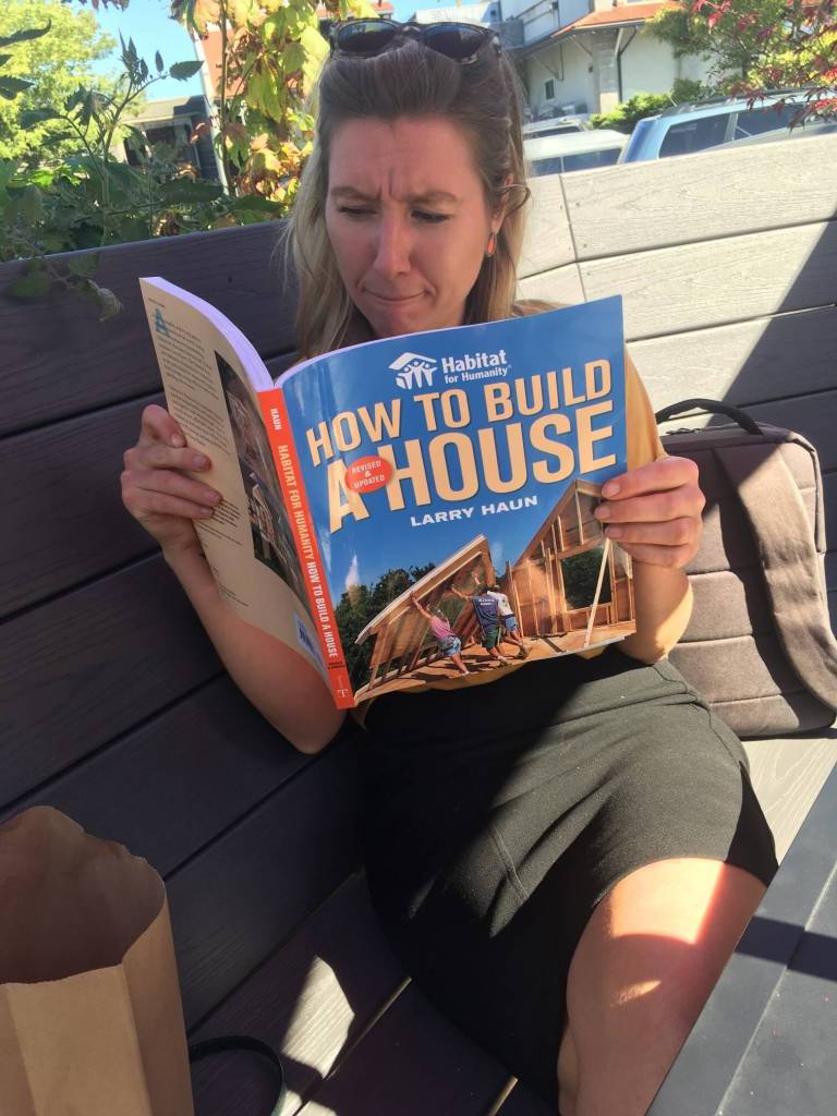 Gabbi Korrow had never worked in construction before but was determined to learn how to build her own home. (Photo provided)