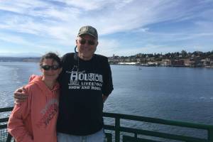 Bob and his daughter Brittany enjoyed a week-long adventure using only public transit exploring Whidbey, Port Townsend and San Juan Island. Photo courtesy Island Transit