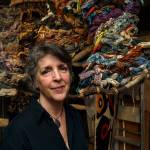 Sandy Rubini-Rochon is a textile artist who likes to use different yarns, scarves and other materials in her work. (Photo by David Welton)