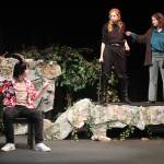 Photo by Karina Andrew/Whidbey News-Times
From left, Milo Socha, Wynter Arndt and Birdie Sinclair rehearse a scene from She Kills Monsters.