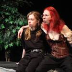 Photo by Karina Andrew/Whidbey News-Times
Wynter Arndt, left, and Adrian Burrows play Tilly and Lilith in Coupeville High Schools upcoming production of She Kills Monsters.