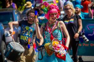 Langley pride parades were known for being colorful and joyous. (Photo by David Welton)