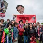 Coupeville High School graduate Joshua Guay and his family celebrate after the commencement ceremony on Saturday. (Cynthia Woerner Photography)