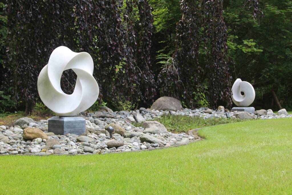 Therese Kingsburys garden, which will serve as the tea site for this years tour, is filled with sculptures from all over the world.