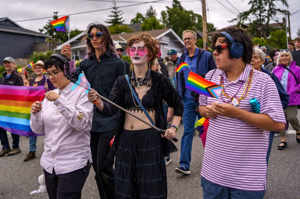 Coupevilles first pride parade drew hundreds of community members who dressed up to celebrate and support the LGBTQ+ community. (Photo by David Welton)