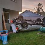 A Burien man rolled a pickup truck into a North Whidbey residence Tuesday evening. (Photo provided)