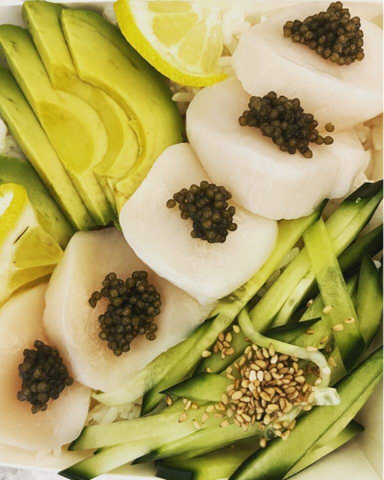 Scallop and American sturgeon caviar bowl. (Photo provided)