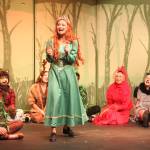 Dana Rivo, who plays Princess Fiona, greets a number of woodland creatures in the song Morning Person.