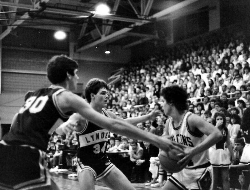 Photo provided
Richard Fisler, right, has control of the ball during a basketball game.