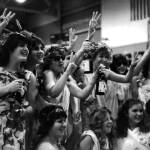 Photo provided
Toga parties were all the rage following the release of the 1978 film Animal House, and students from South Whidbey High Schools class of 1983 dressed for the occasion during a sporting event in the gym. Bottom row, from left, Sharon Eickoff, Kerry van der Veen, Jessica Jones and Janine Clausen Hauser. Back row, far right, is Jennifer Good.