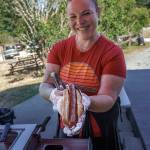 Lisa Carvey is the sole operator of the Braeburn Wiener Wagon. (Photo by David Welton)