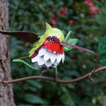 Handcrafted, sheet metal birds by Finches and Friends are just one kind of garden art that will be available at the Coupeville Arts and Crafts Festival. (Photo provided)