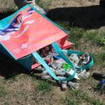 Shotgun wads are identifiable from their flower shape. On Aug. 2, over 100 wads were collected in 20 minutes in Windjammer Park. (Photo by Luisa Loi/Whidbey News-Times)