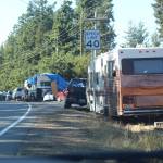 A homeless encampment on Hoffman Road has grown. (Photo by Karina Andrew/Whidbey News-Times)