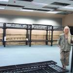 Photo by Luisa Loi/Whidbey News-Times 
Moore in the sleeping area, which fits 30 beds.