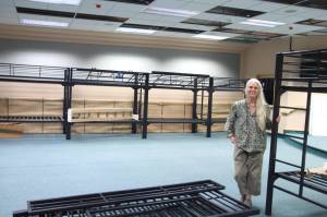 Photo by Luisa Loi/Whidbey News-Times
Moore in the sleeping area, which fits 30 beds.