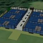 Photo provided
The concept design includes a gathering area separating the six courts into two rows.