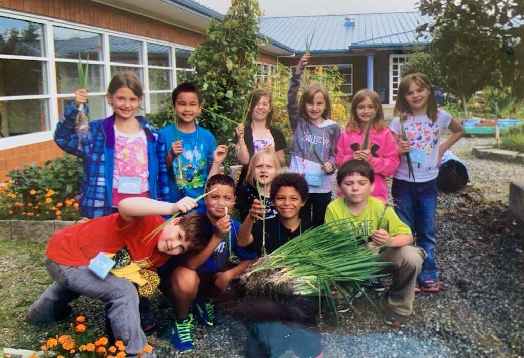 Hillcrest Elementary School students participate in the junior gardening program at the school gardens. (Photo provided)