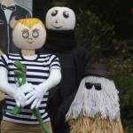 The Coupeville Lions Club put up a scarecrow display near the corner of Main Street and Highway 20. (Photo by Karina Andrew/Whidbey News-Times)