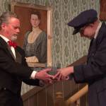 From right, Officer Klein (played by Ariella Rose) tries to take Teddy Brewsters toy boat from him (played by Bill Larsen). (Photo by Luisa Loi)