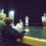 Kincaid Cochran and Eclipse Garrett direct the cast of Nellie from the floor. (Photo by Luisa Loi)