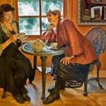 Martha Murphy as Alice B. Toklas and Patricia Duff as Gertrude Stein in a staged reading of "Gertrude Stein and A Companion" by Win Wells at OutCast Productions in Langley.