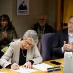 Langley Mayor Kennedy Horstman got down to business Tuesday night during a special meeting of the city council. (Photo by Susan S. Scott)